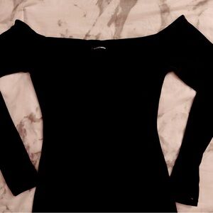 Fashion Nova Black Off-Shoulder Bodysuit